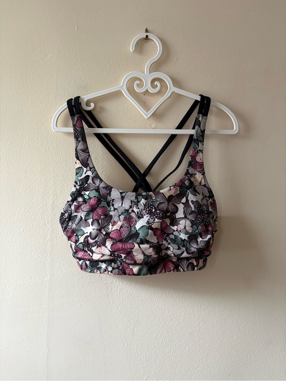 Lululemon Floral Butterflies Print Sports Bra - Size 10